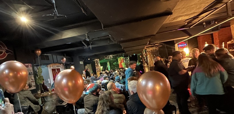A full room at the BMS Awards seen from the back